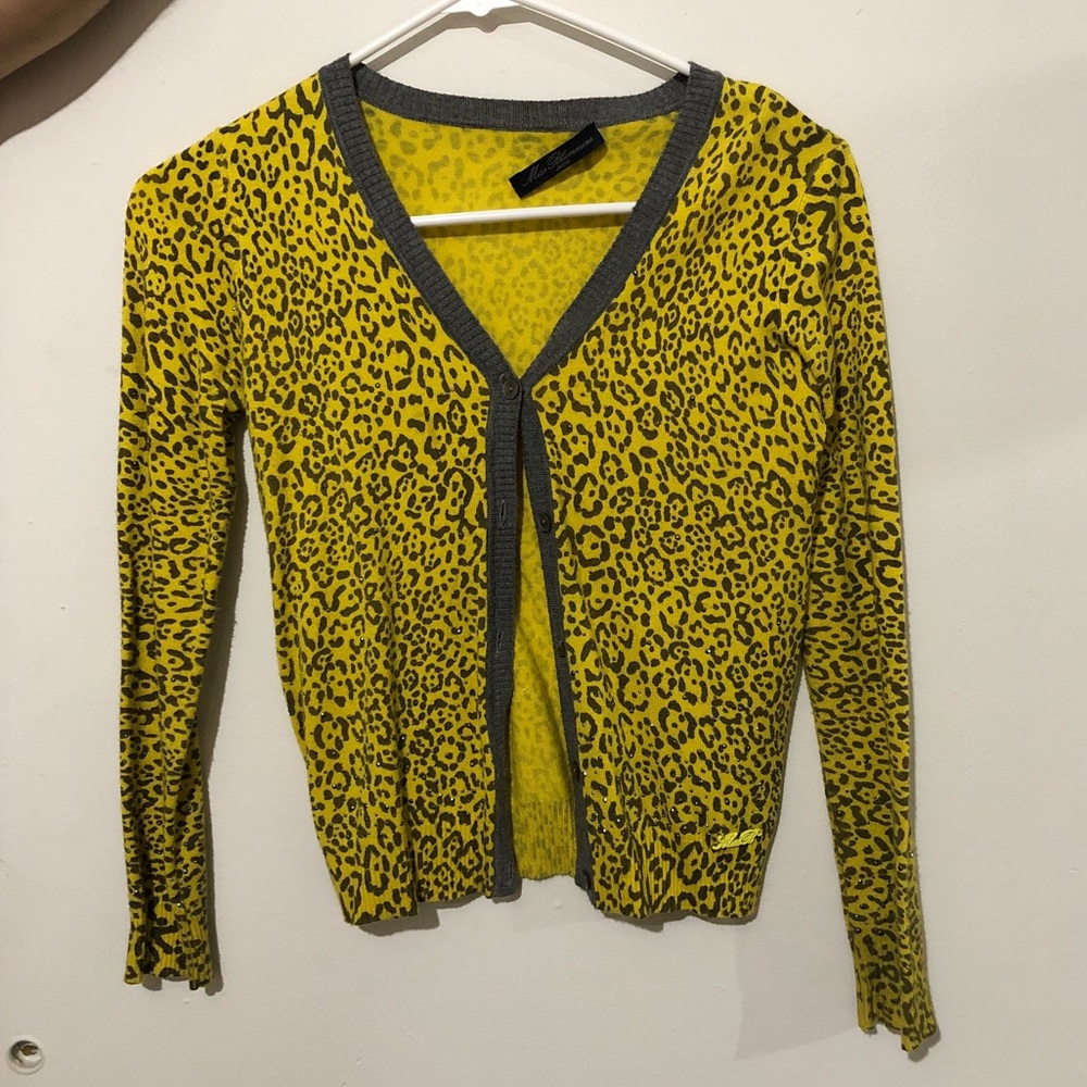 Girls Leopard Print Cardigan by Miss Bluemarine